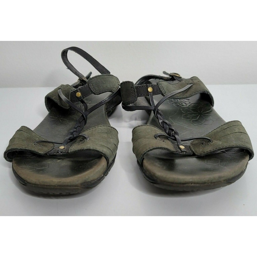 MERRELL Womens Size 7 Braided Black Slip On Strappy Sandals Shoes - Picture 5 of 8